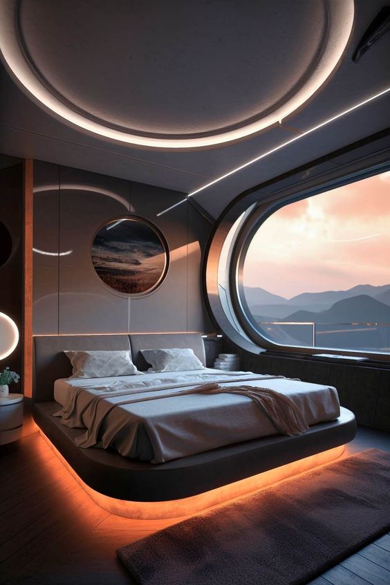 Luxury bedroom in a Jet